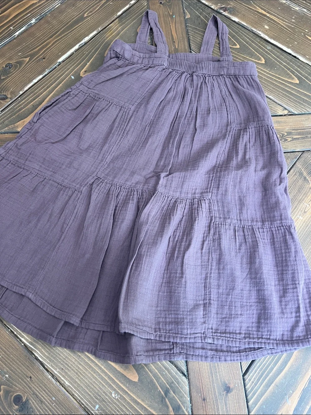 GAP Girls Purple Tiered Cotton Dress